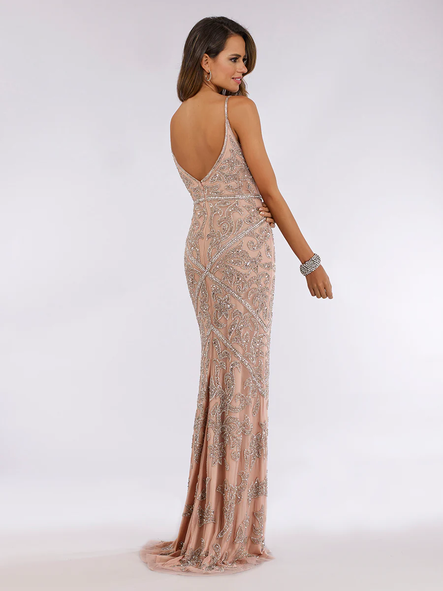 Lara 29744 - Spaghetti Strap Beaded Dress - Image 4