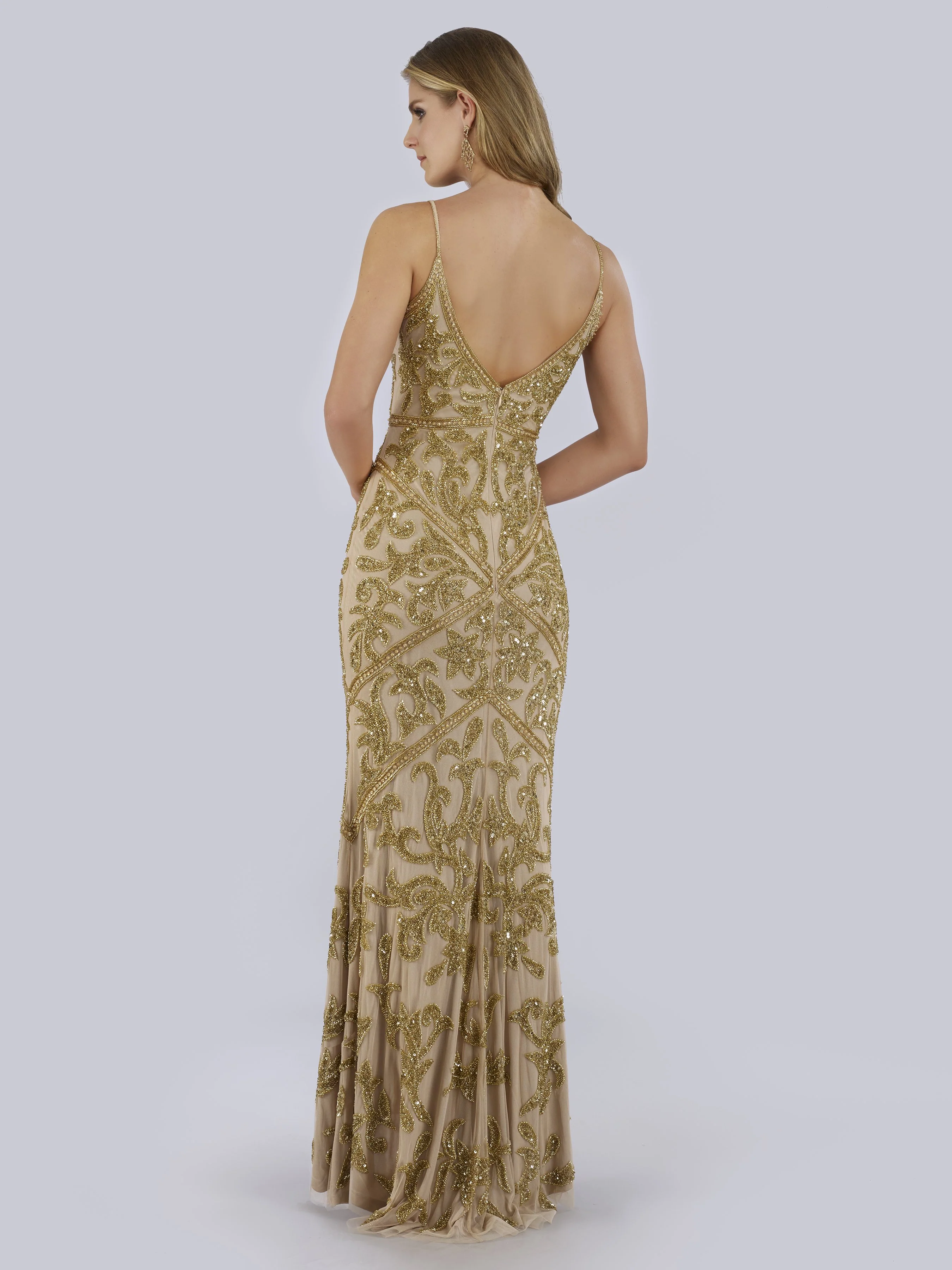 Lara 29744 - Spaghetti Strap Beaded Dress - Image 5