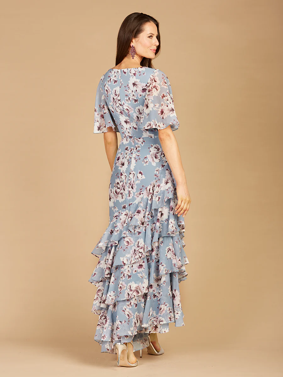 Cape Sleeve Print Dress- OUTLET - Image 4