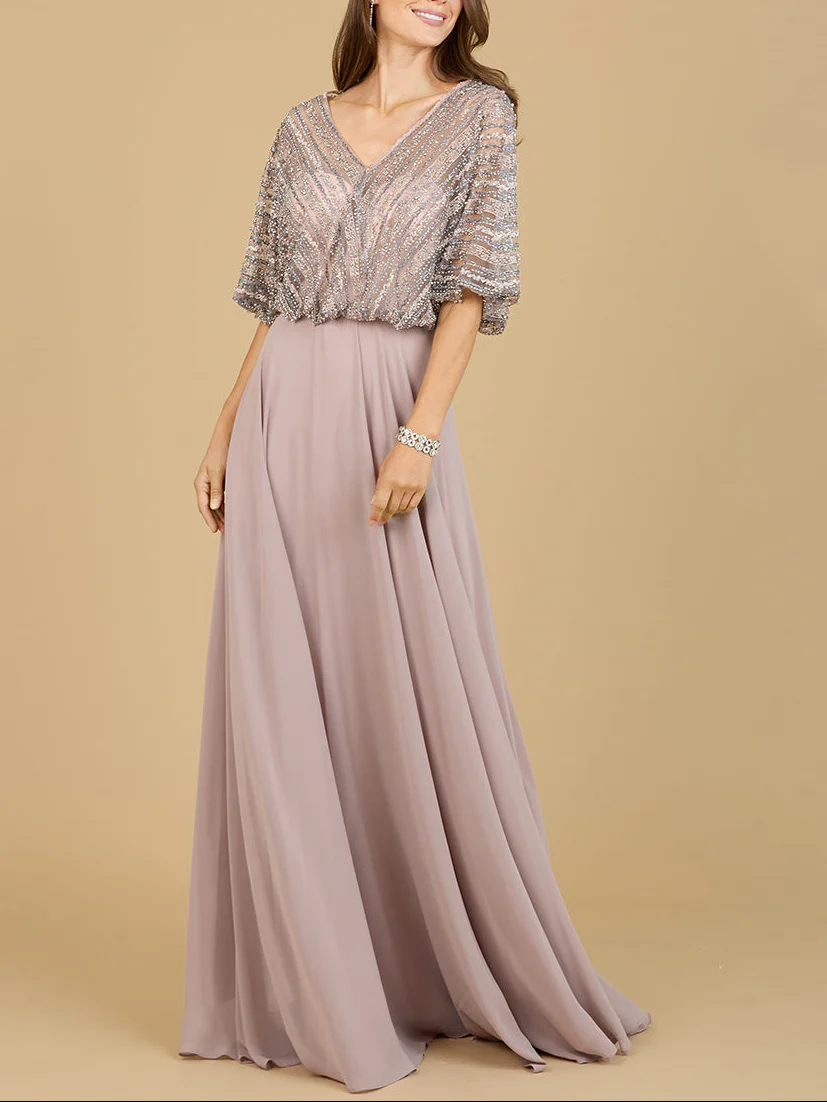 Chiffon A-line Long Gown - Image 3