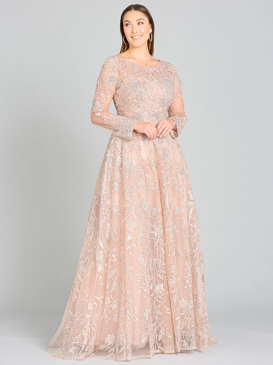 Long Sleeve High Neck Gown - Image 3