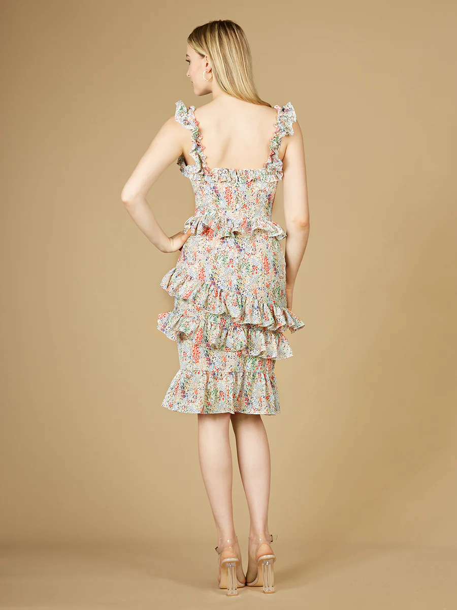 Print Midi Length Dress - OUTLET - Image 3