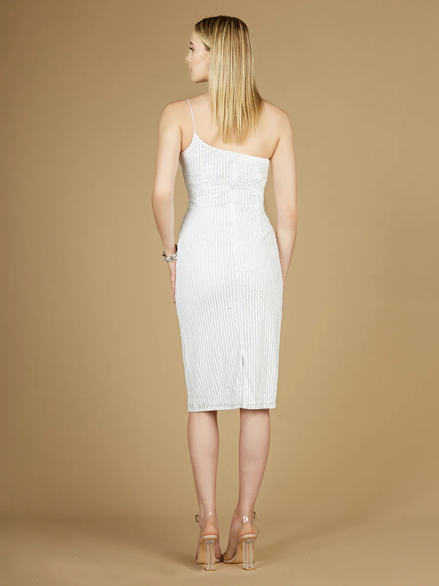 One Shoulder Midi Cocktail Dress - OUTLET - Image 7