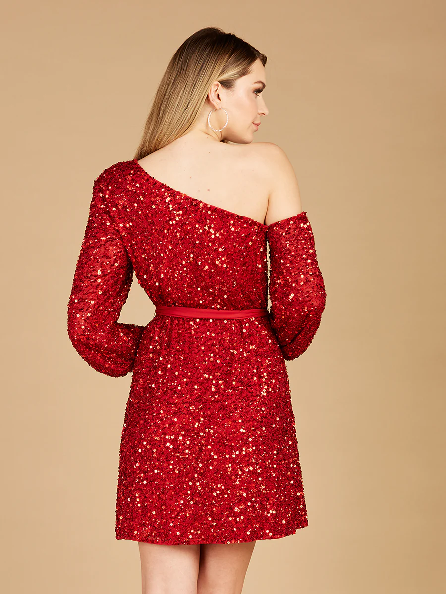 One Shoulder Cocktail Dress OUTLET - Image 5