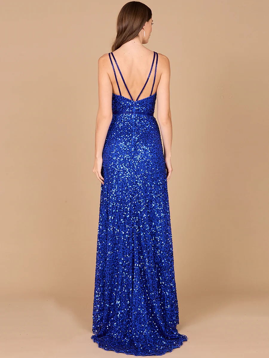Beaded Prom Dress with High Slit - Image 4