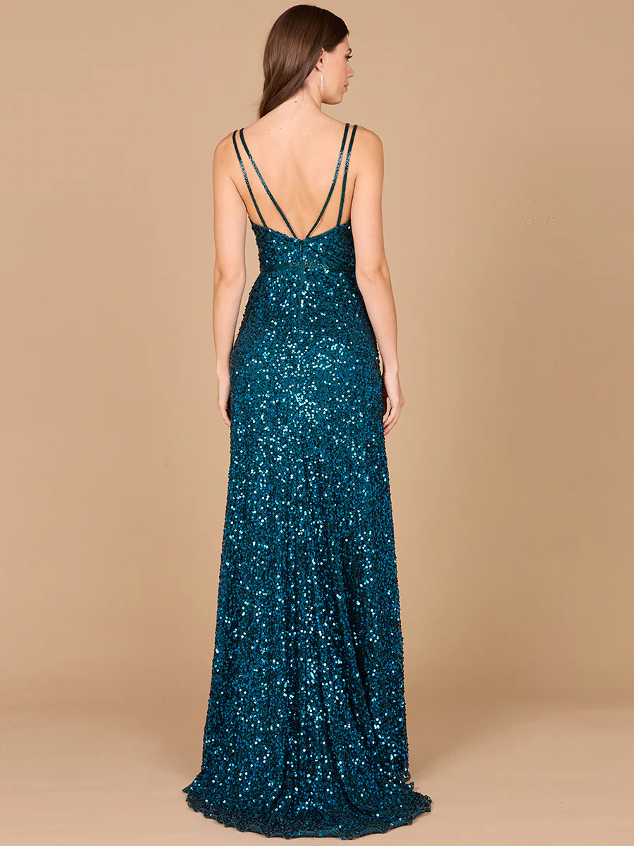 Beaded Prom Dress with High Slit - Image 5