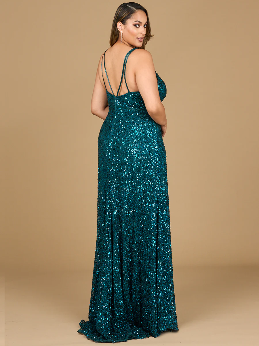 Beaded Prom Dress with High Slit - Image 6