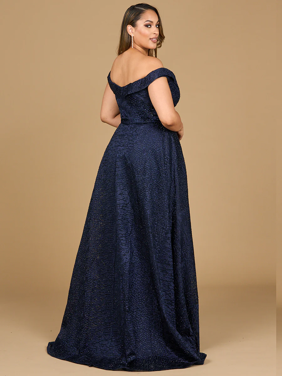 Tonal Beaded Off Shoulder Ballgown - Image 7