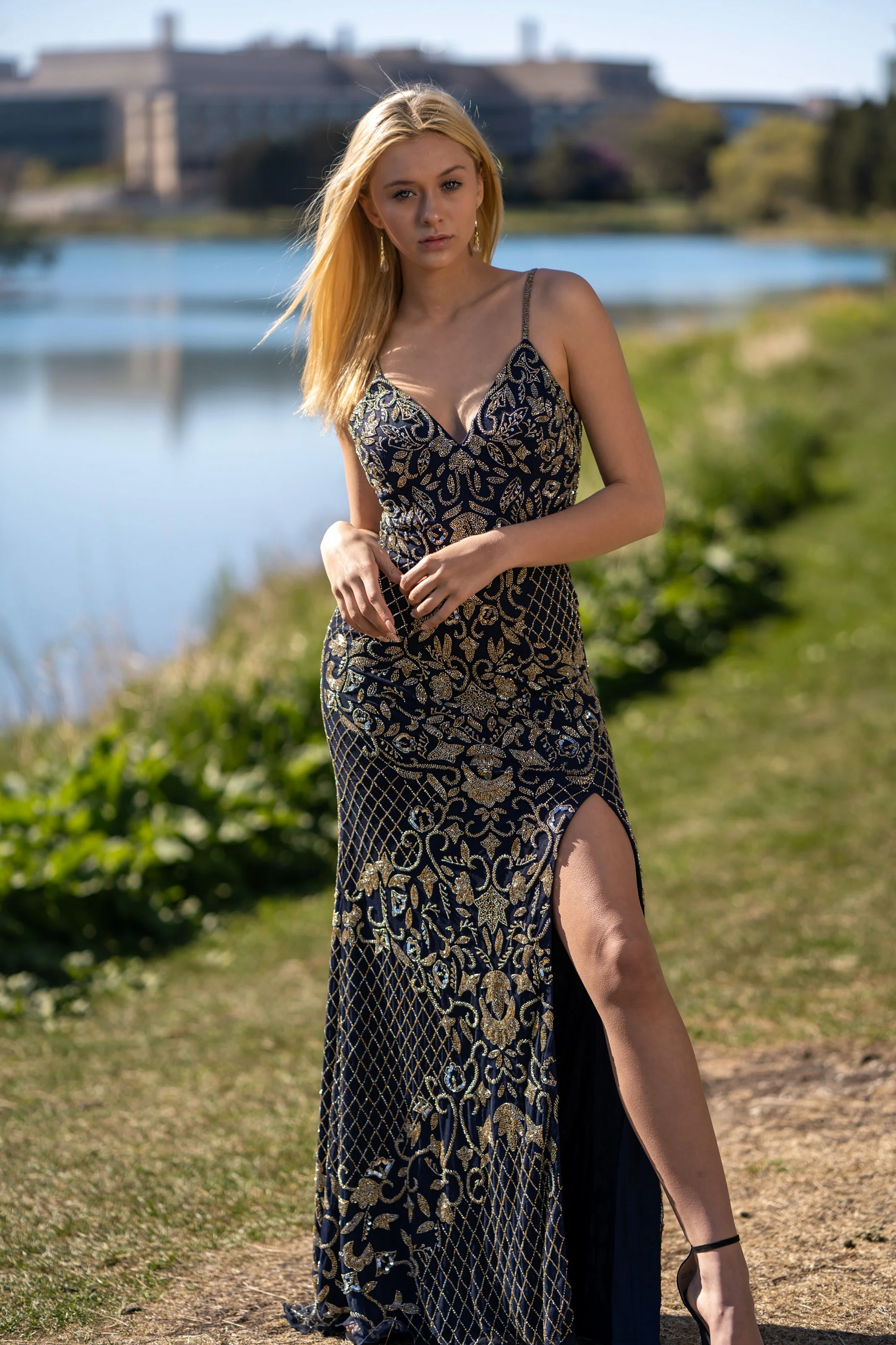 Beaded Tank Dress with Slit  - OUTLET - Image 7